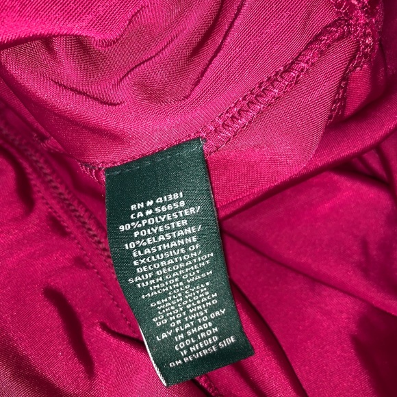 Lauren Ralph Lauren Pink Velvet Like Top PM NWT - Picture 4 of 4
